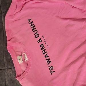 Hot pink lightweight sweatshirt